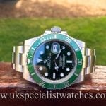 UK Specialist Watches have a new model 2015 Rolex Submariner Hulk with green ceramic bezel 116610LV