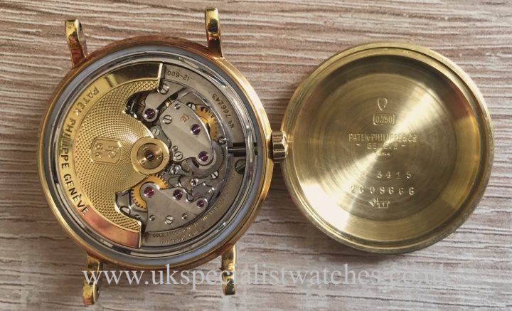 UK Specialist Watches have a vintage 1958 Patek Philippe Calatrava 3415 in 18ct Gold.