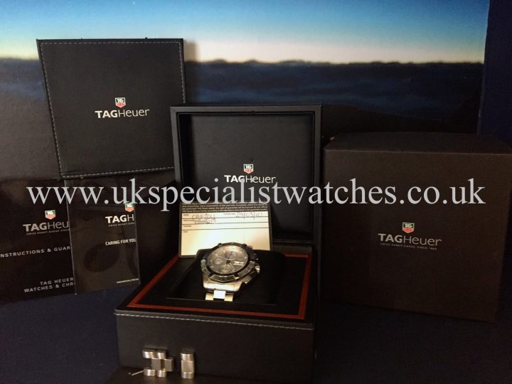UK Specialist Watches have a TAG Heuer Aquaracer Chronograph - CAF2011 - Full Set