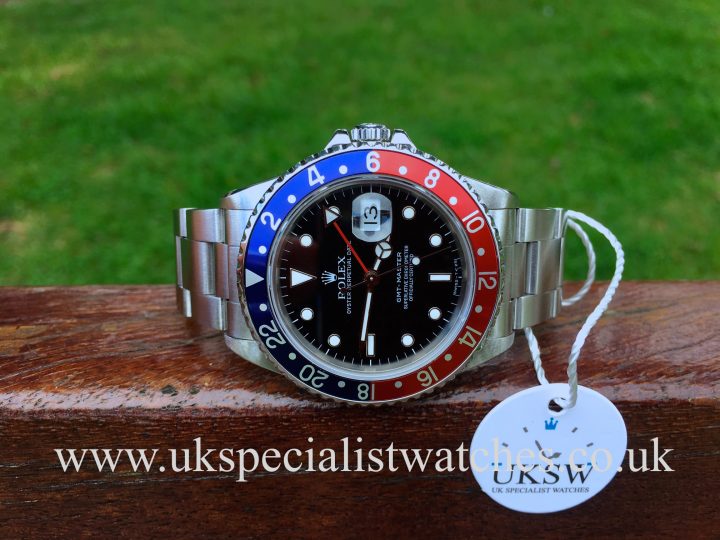 UK Specialist Watches have a beautiful rare Rolex GMT Master Pepsi Bezel 16700 Swiss T