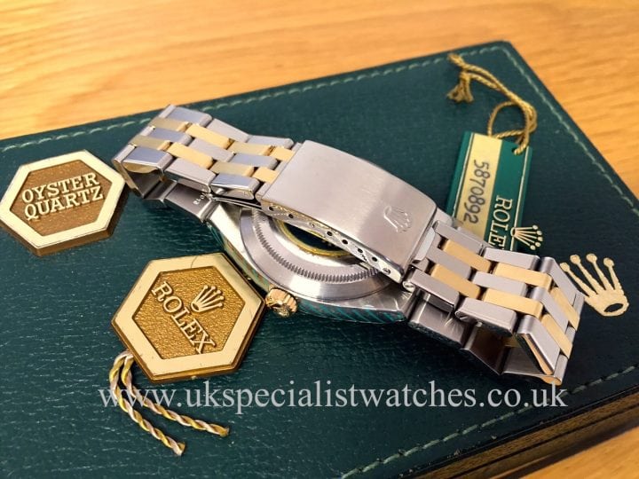 UK Specialist Watches have the most immaculate vintage Rolex Oyster Quartz Bi Metal - 17013