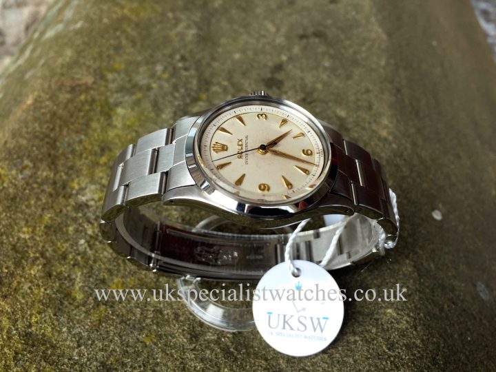 UK Specialist Watches have a vintage 1954 Rolex Oyster Perpetual semi bubbleback 6332.
