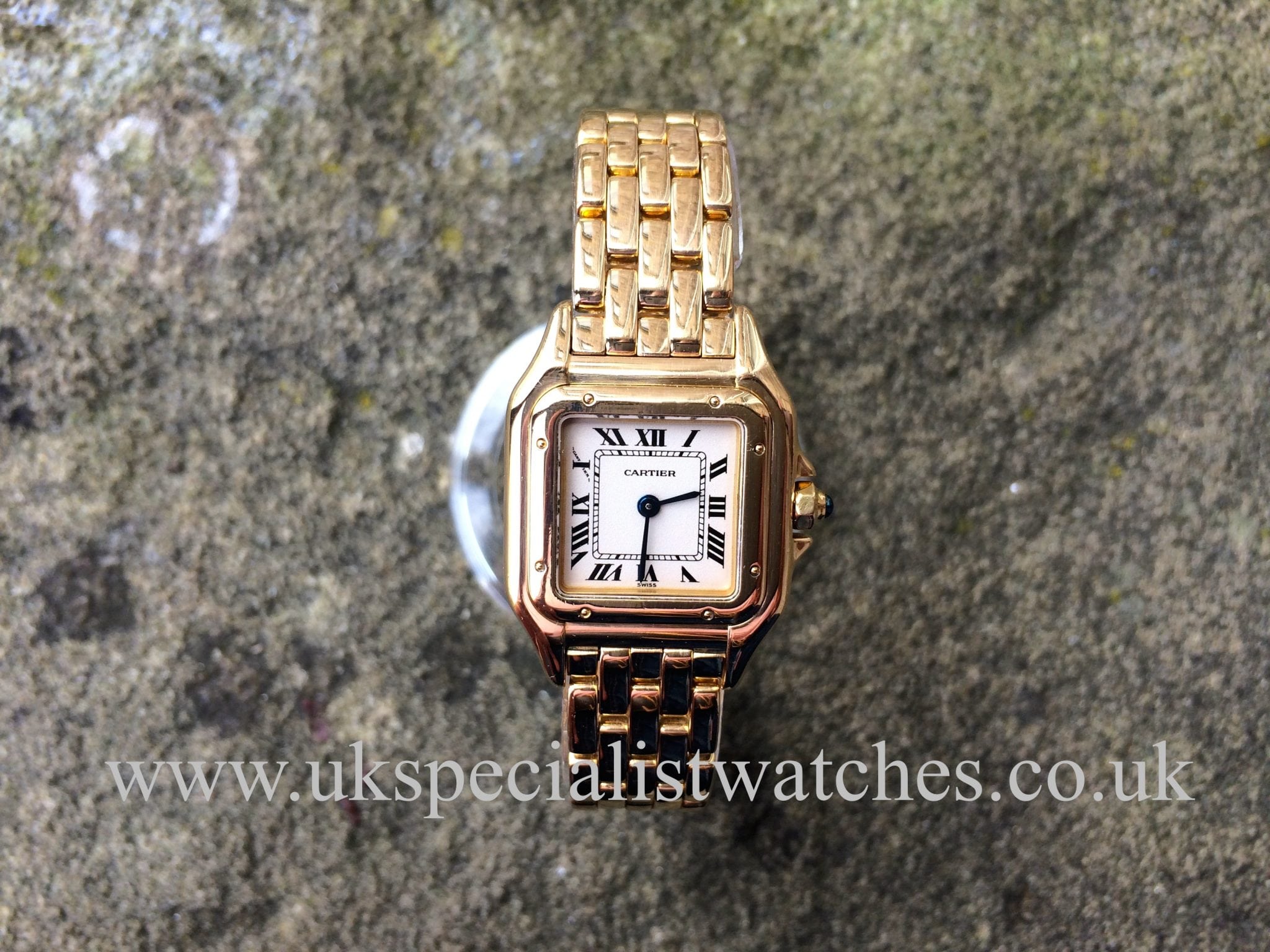 cartier ladies panthere 18ct gold watch