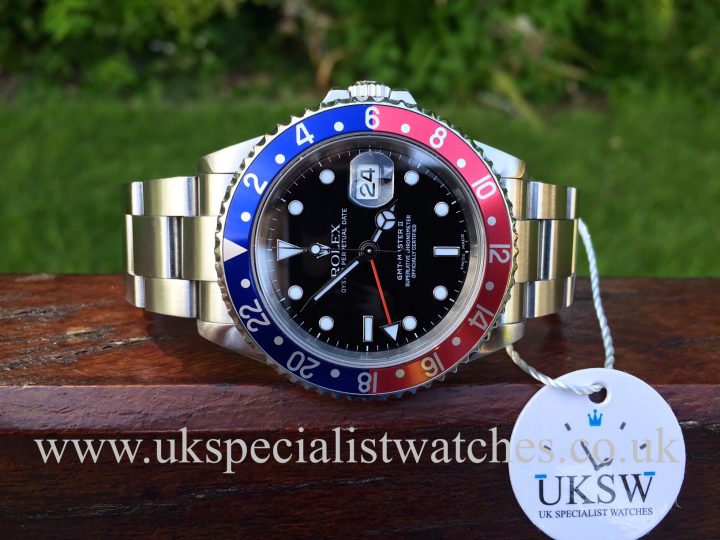 UK Specialist Watches have a Full Set Rolex 16710 GMT Master Pepsi Bezel