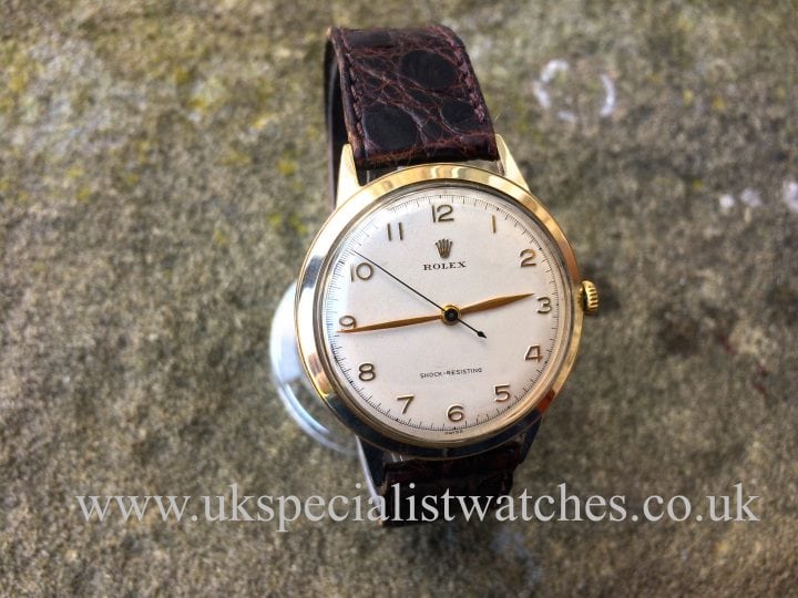 For sale at UK Specialist Watches Rolex Shock Resisting 9ct Gold 36mm Vintage 1952 Rolex
