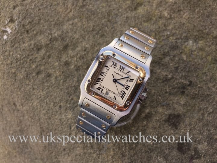 UK Specialist watches have a lovely Gents Cartier Santos Galbee in Steel & Gold complete with box and papers - 187901