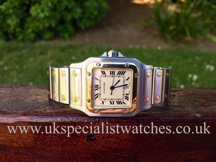 UK Specialist watches have a lovely Gents Cartier Santos Galbee in Steel & Gold complete with box and papers - 187901