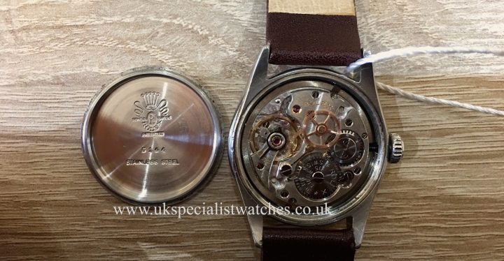 UK Specialist Watches have a rare Vintage Rolex Oyster Perpetual 6144 with a super + Oyster Crown 1952