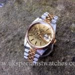 UK Specialist Watches have a lovely Rolex Date-just with rare Jubilee dial - Gents 36mm - 16233