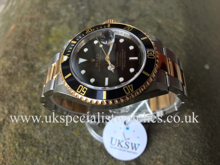 UK Specialist Watches have a final edition Rolex Submariner in steel & 18ct yellow gold with a black dial - 16613