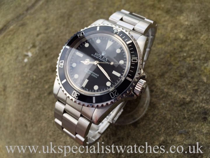 UK Specialist Watches have a extremely rare vintage Rolex Submariner 5513 with the Mk V Maxi Dial - Vintage 1983