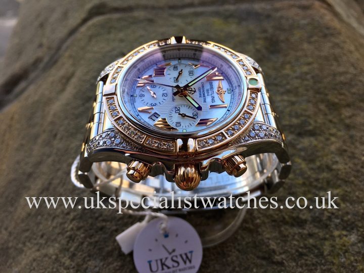 UK Specialist Watches have a Breitling Chronomat 44mm - Steel & 18ct Rose Gold - Diamond Set