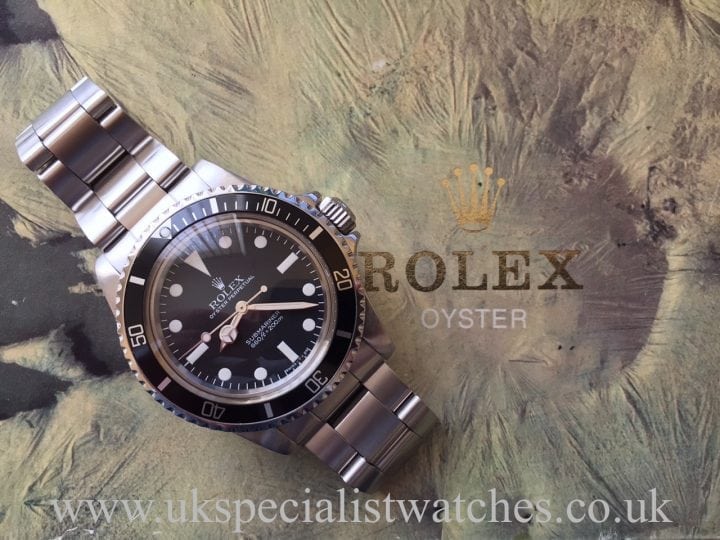 UK Specialist Watches have a extremely rare vintage Rolex Submariner 5513 with the Mk V Maxi Dial - Vintage 1983