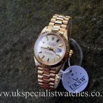 UK Specialist Watches have an 18ct yellow gold ladies date just president 69178