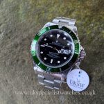 UK Specialist Watches have a green bezel Rolex Submariner date 16610