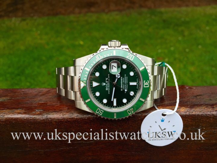 UK Specialist Watches have a new unworn Rolex submariner Hulk 116610LV in stock.