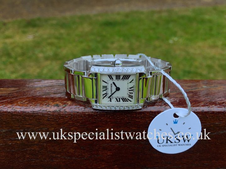 UK Specialist Watches have a white Gold Cartier Tank Francaise diamond set - 2403