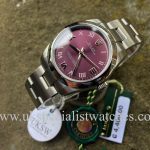 UK Specialist Watches have a brand new stainless steel midsize with a red grape dial - 177200