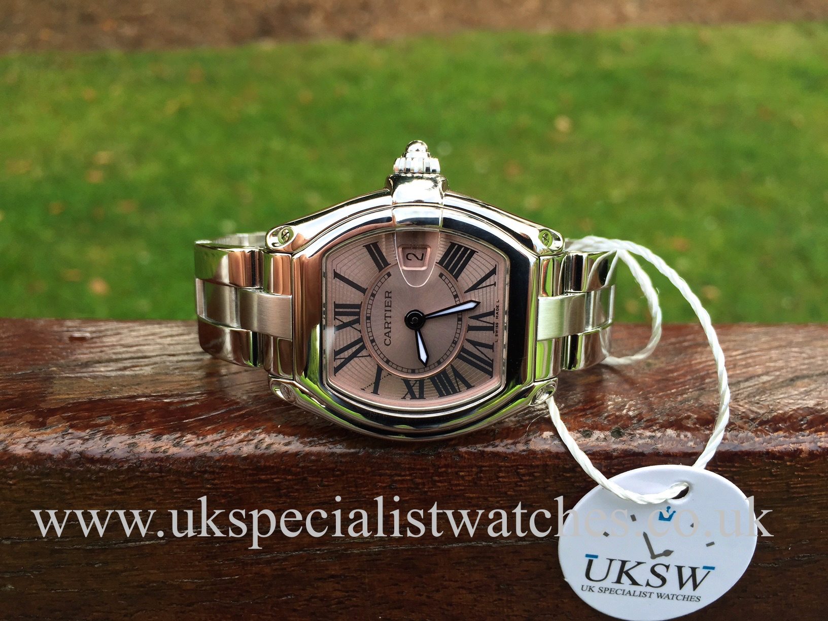 Cartier Roadster Ladies Steel - Pink 