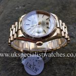 UK Specialist Watches have a new model Rolex Day-Date president 118238 in 18ct yellow gold with a silver dial