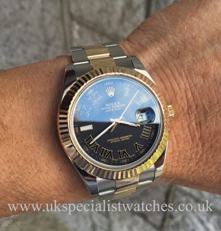 UK Specialist Watches have a Bi Metal Rolex Datejust II with the rare Matte Grey Dial - 116333