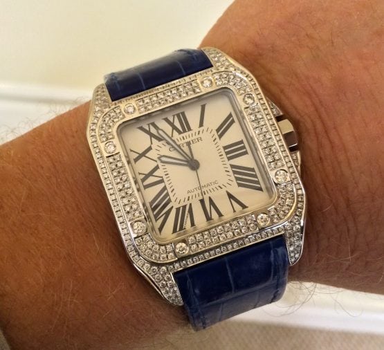 Cartier Santos 100 Large size - Automatic.''Diamond afterset'' - UK
