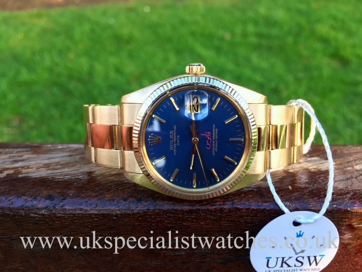 UK Specialist Watches have an exceptionally rare vintage Rolex 1503 with a Qaboos Sultan of Oman dial