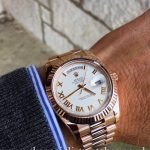UK Specialist Watches have a Rolex Day-Date II - 18ct Everose Gold - Ivory Dial – 219235