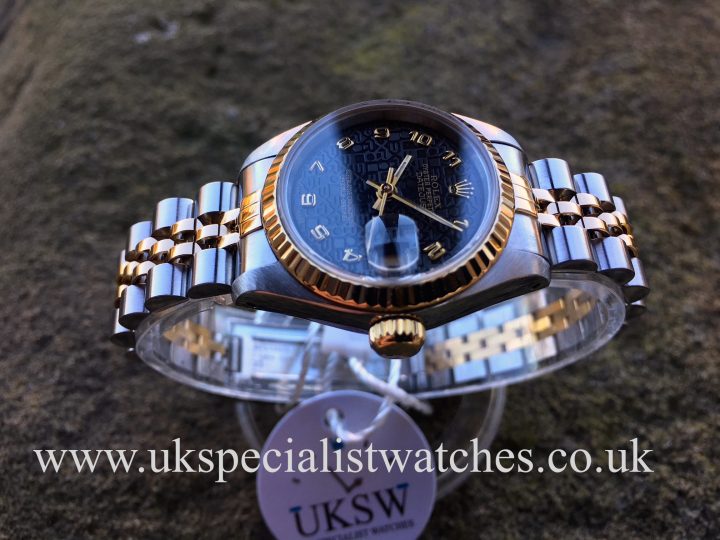olex Datejust ladies 69173 with a black jubilee dial with box and papers.