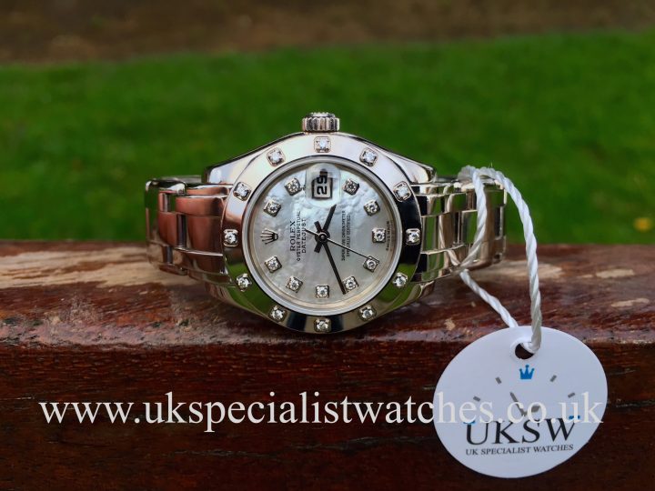 UK Specialist Watches have a Rolex Pearlmaster 18ct White Gold – Diamond MOP Dial – 80319