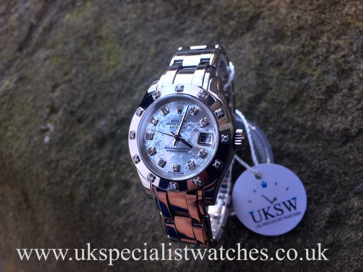 UK Specialist Watches have a Rolex Pearlmaster 18ct White Gold – Diamond MOP Dial – 80319