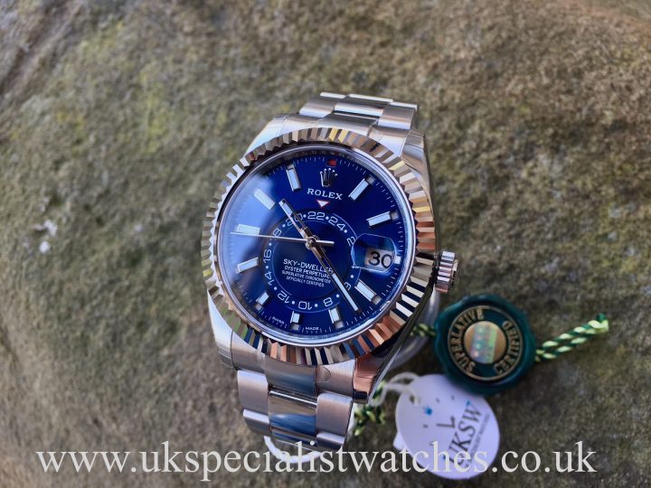 UK Specialist Watches have a Rolex Sky-Dweller Stainless Steel – Blue Dial – 326934 - NEW