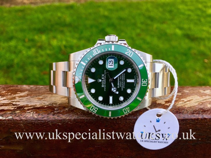UK Specialist Watches have a Rolex Green Submariner “Hulk” 116610LV – UNUSED