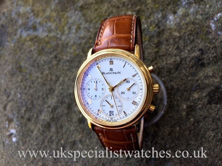 Here we have a fabulous Split Second Chronograph 18ct Gold made by Blancpain -1185-1418-55