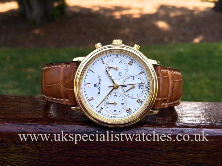 Here we have a fabulous Split Second Chronograph 18ct Gold made by Blancpain -1185-1418-55