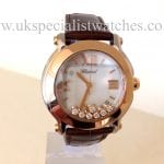 For sale at UK Specialist Watches Chopard Happy Sport Medium 36mm Rose gold 'Diamonds' 278492-9004