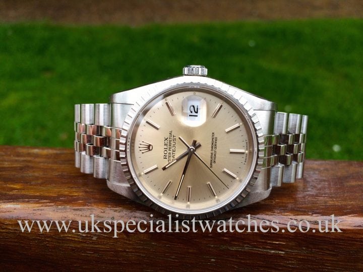 UK Specialist watches has for sale Rolex Date-Just 16220 36mm 'Jubilee Bracelet'