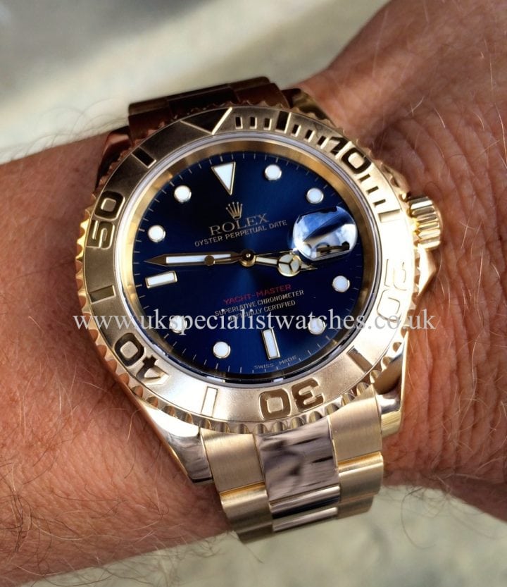 The ultimate dive watch a 18 ct Gold full size gents yacht master