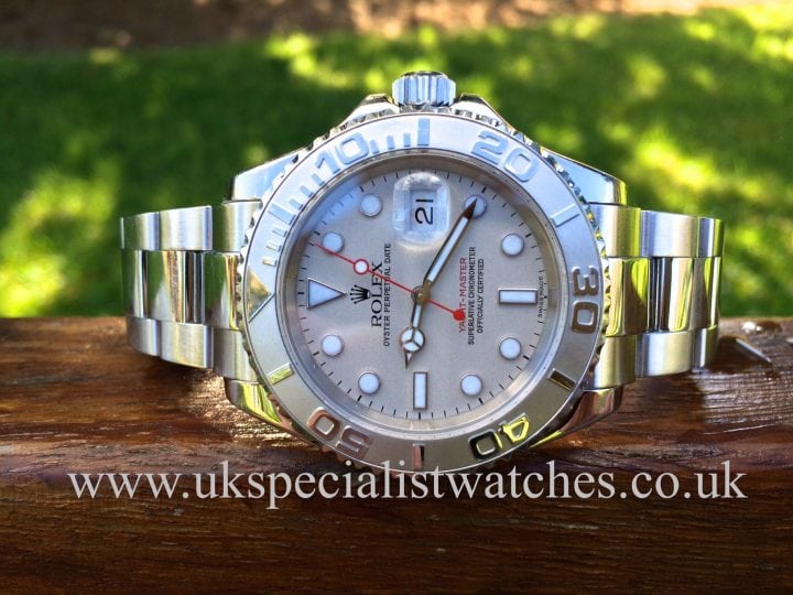 Rolex Yachtmaster with the Platinum bezel Gents full size 40mm