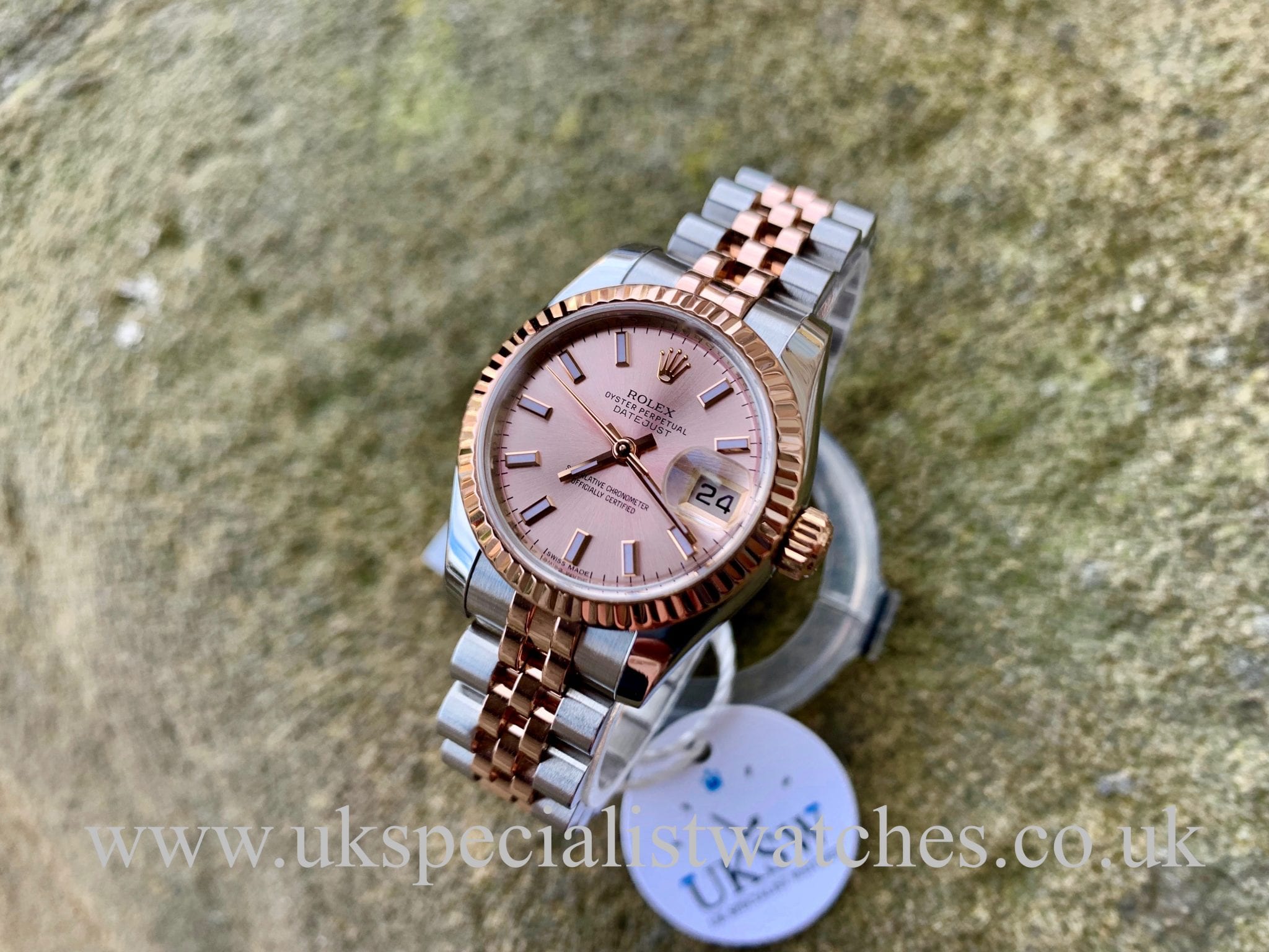 Rolex Lady-Datejust – Steel \u0026 18ct Rose Gold – 179171 - UK Specialist  Watches