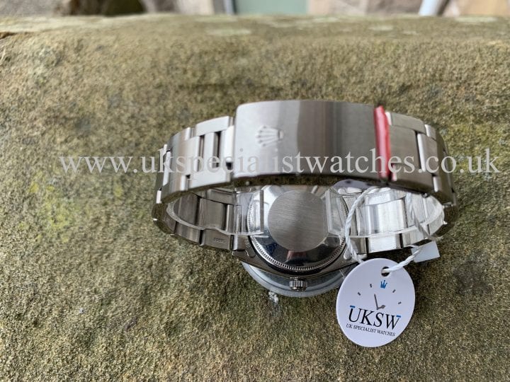 rolex air king model 5500 3-6-9 arrow head dial - 1968 vintage watch silver bracelet