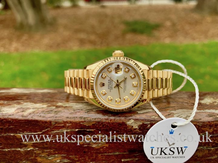 ROLEX LADY-DATEJUST PRESIDENT 18CT GOLD- MOP DIAL – 69178