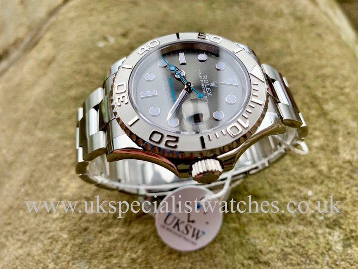UK Specialist Watches have a Rolex Yacht-Master Rhodium Dial Platinum Bezel – Steel – 116622