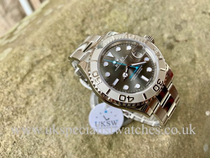 UK Specialist Watches have a Rolex Yacht-Master Rhodium Dial Platinum Bezel – Steel – 116622