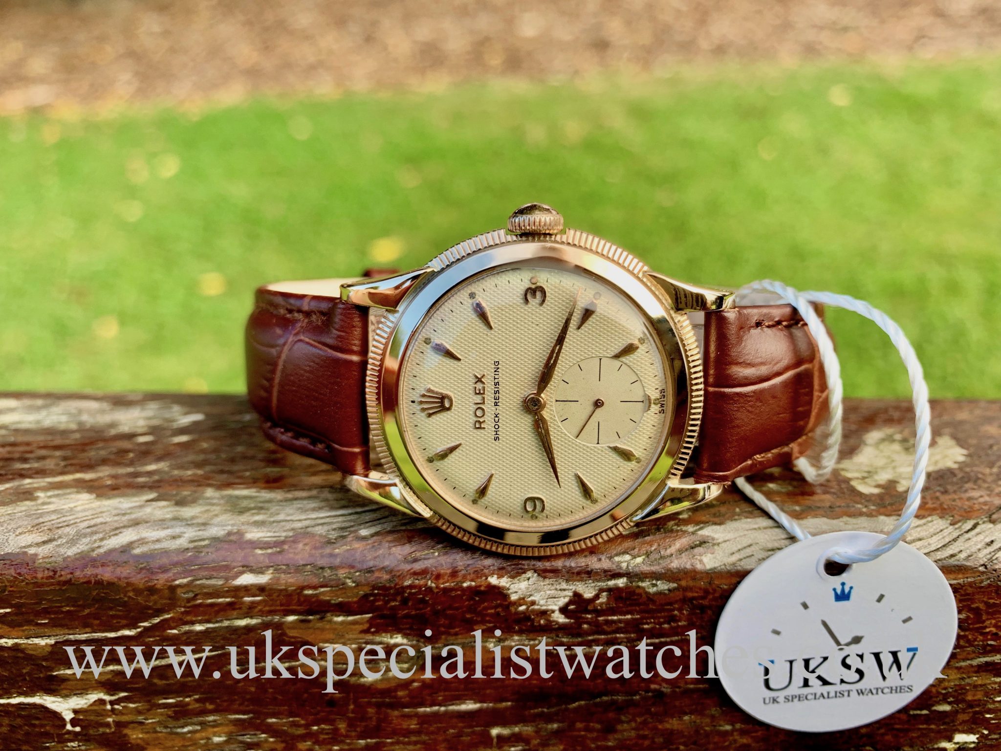 ROLEX 10CT ROSE GOLD RESISTING - – VINTAGE 1956 - UK Specialist Watches