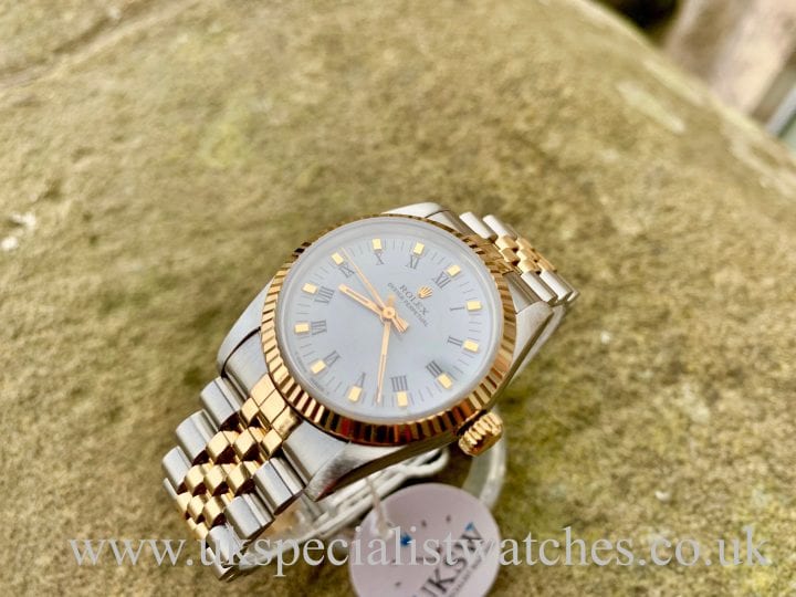 ROLEX DATEJUST MIDSIZE 31MM – STEEL & 18ct GOLD WHITE DIAL – 67513