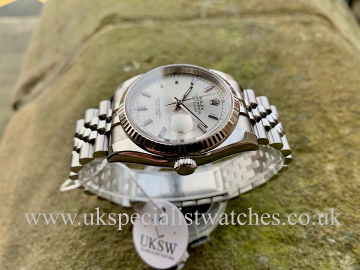ROLEX DATEJUST GENTS – 36MM – SILVER DIAL - 116234