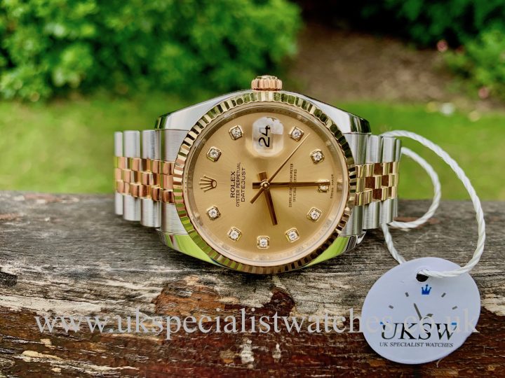UK Specialist Watches have a ROLEX DATEJUST GENTS – 36MM – DIAMOND DIAL – 116233