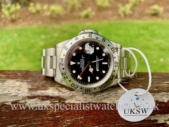 UK Specialist Watches have a final edition Rolex Explorer II Tritium dial full set 1998