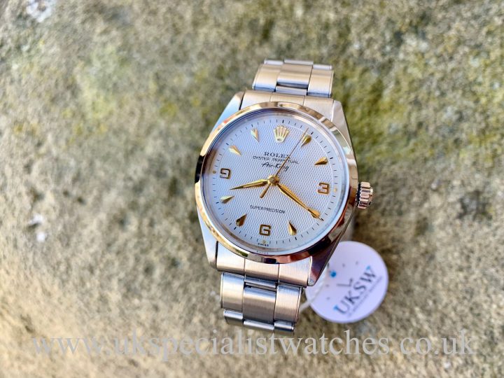 ROLEX 5500 AIR-KING – STAINLESS STEEL – 3 6 9 WAFFLE DIAL – VINTAGE 1963